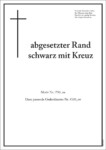 Parten abgesetzter Rand Kreuz