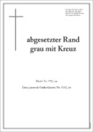 Parten abgesetzter Rand grau Kreuz